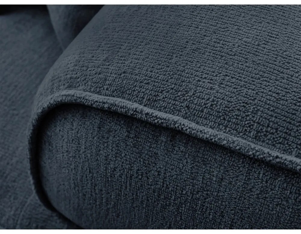 Canapea albastru-închis cu tapițerie din chenille 237 cm Whesley – Bobochic Paris