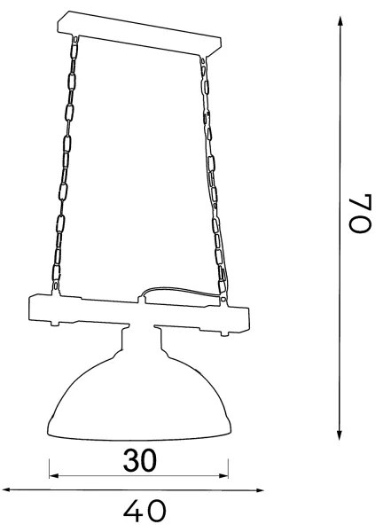 Lustră pe lanț HAKON 1xE27/60W/230V lemn închis