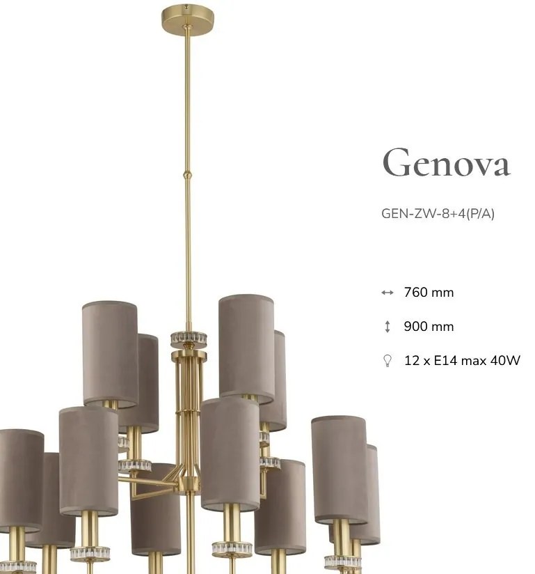 Candelabru 12 brate design clasic realizat manual Genova