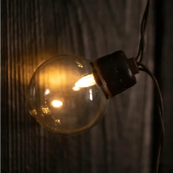 Ghirlandă solară decorativă cu 20 de LED-uri, 8 funcții, 500 mAh, 7,6 m, IP67, alb cald