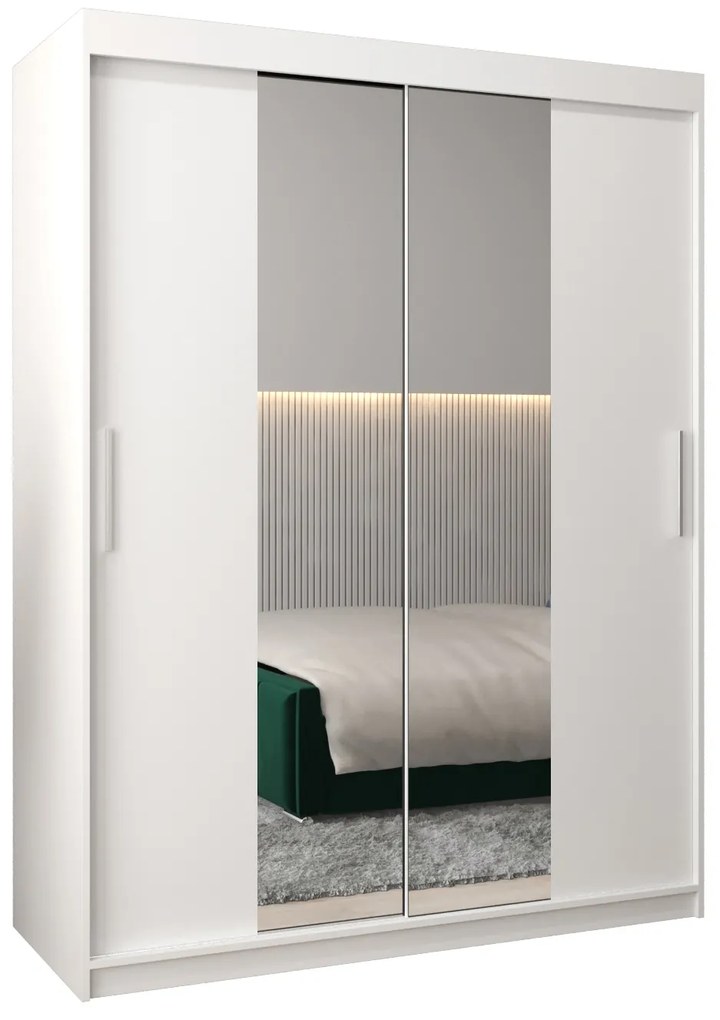 Dulap de haine 150 cm Toki 1 (alb mat + alb mat). 1064901