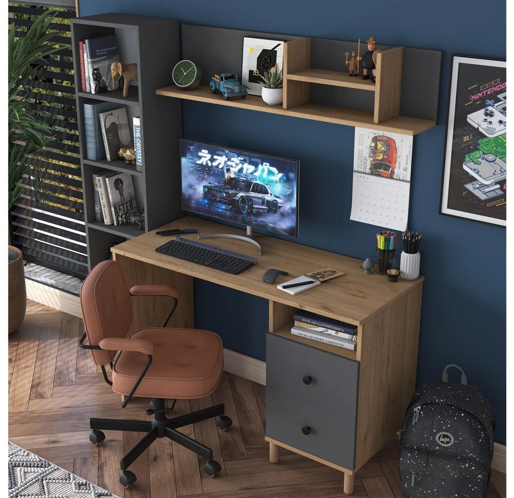Masă PC Haiti 115 (nuc + antracit). 1102174