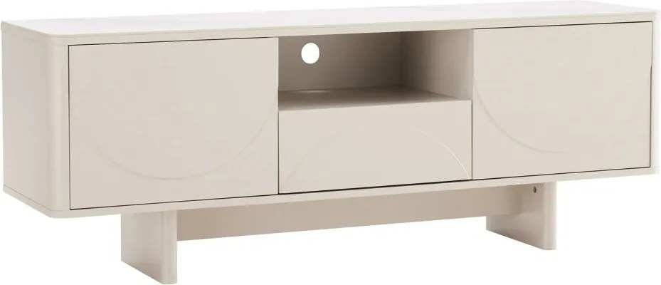 Comoda TV cu blat ceramic SAVOY 150cm alb