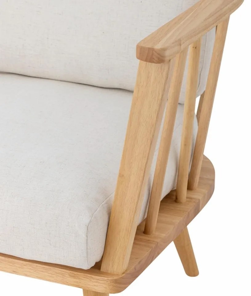 Scaun dining, natur, din lemn de cauciuc, Millor