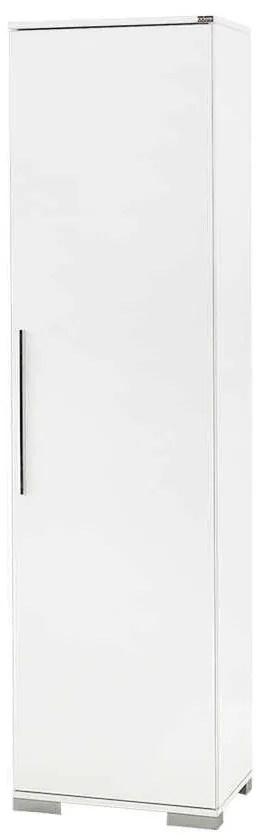 Dulap Multifunctional Adore Diamond, 8 rafturi, Usa reversibila, Alb 50 x 187 x 35 cm