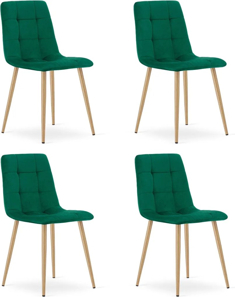 Scaun de catifea verde KARA