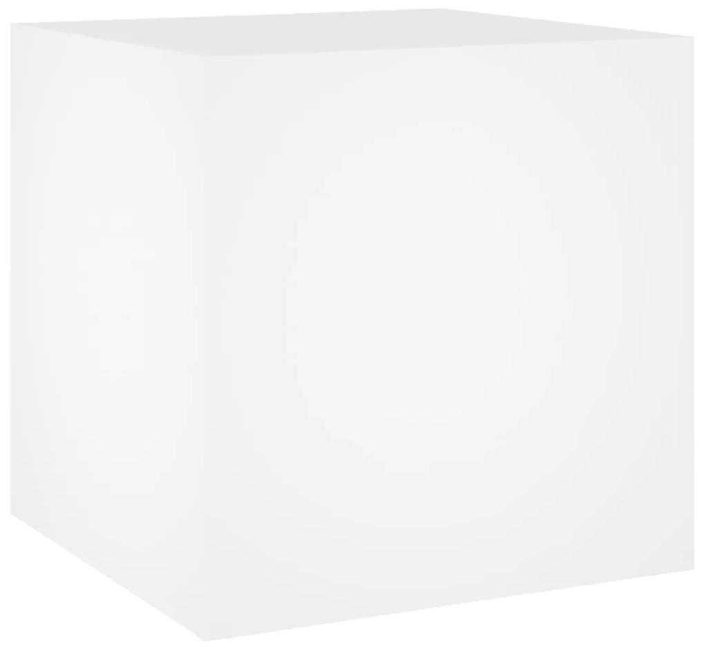 Jardiniera cutie, alb, 40x40x40 cm, lemn prelucrat Alb, 1