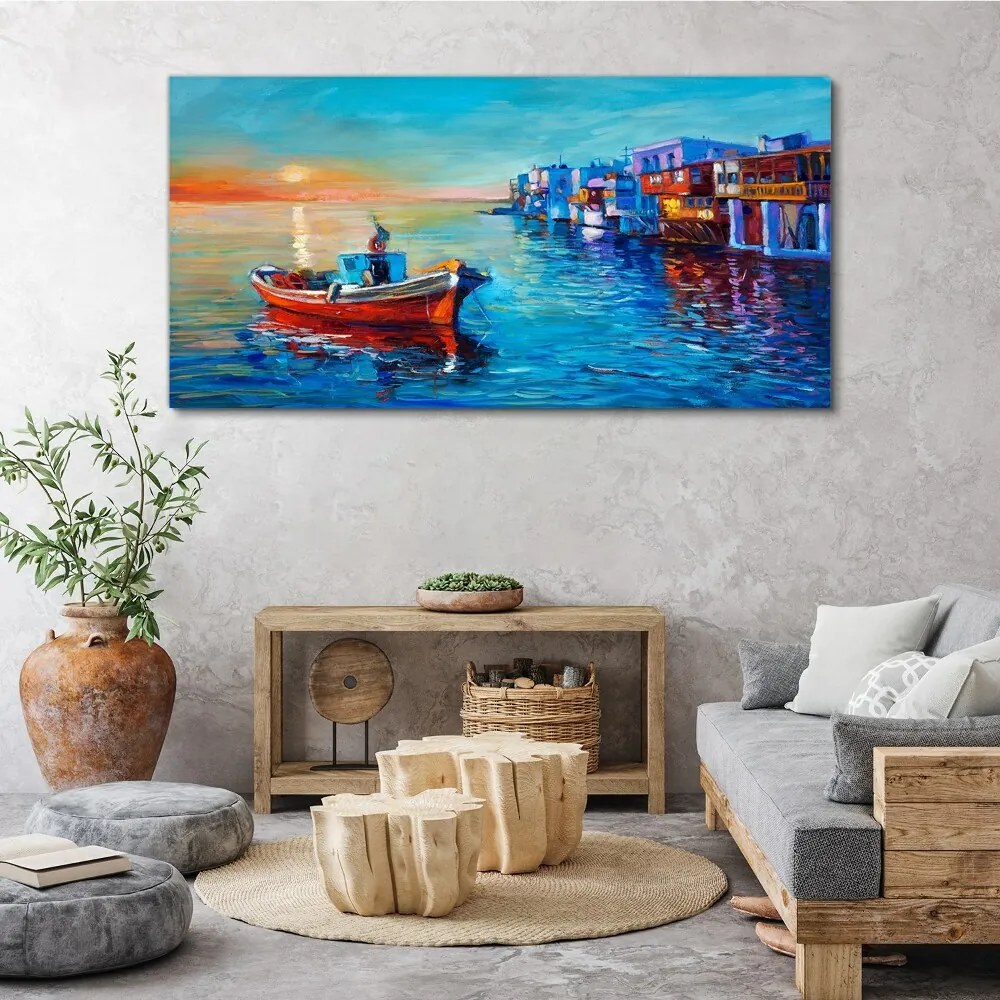 Tablou canvas apus de soare de mare