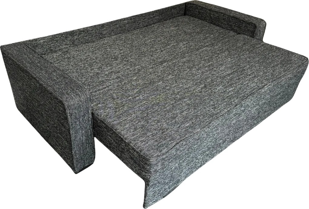 Canapea LARISA extensibila, 3 locuri, lada de depozitare, stofa gri inchis, 220x95x85 Stofa, Gri Inchis