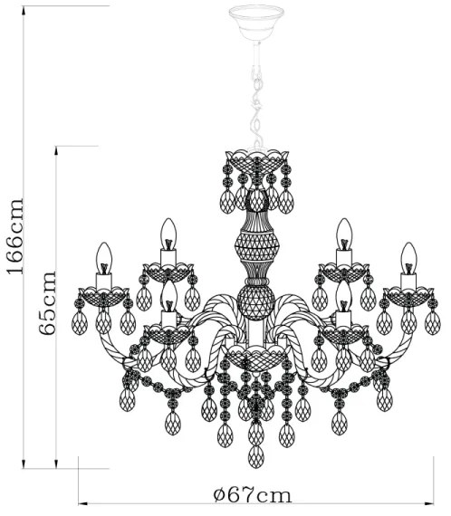 Globo 63116-6 -  Plafoniera CUIMBRA I 6xE14/40W