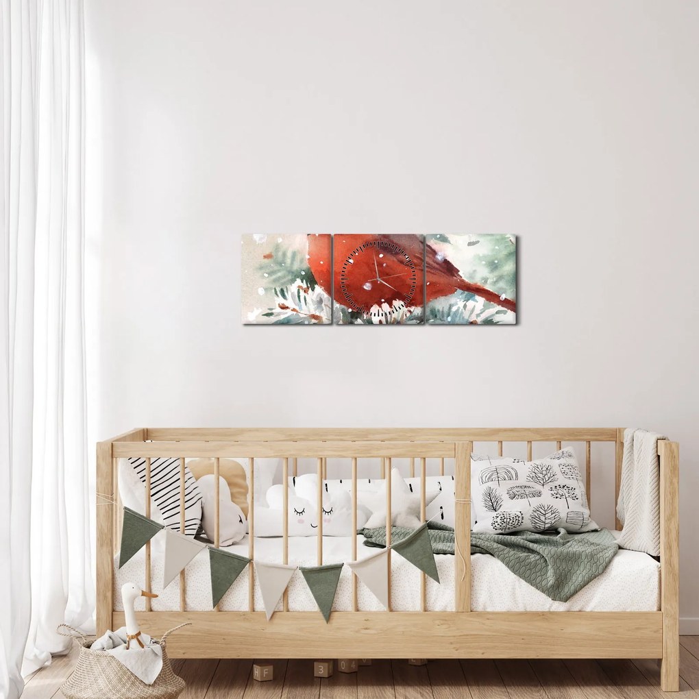 Tablou - Cardinal (cu ceas) (90x30 cm)