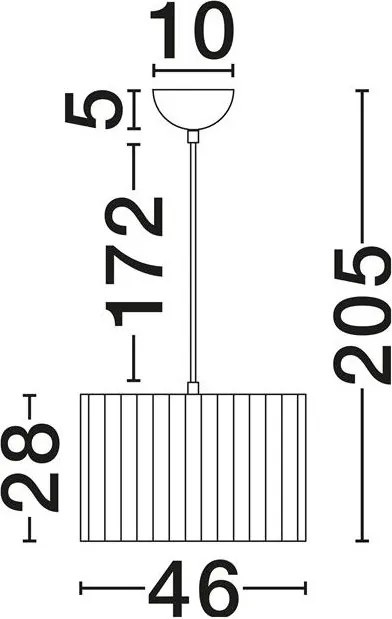 Lustra suspendata cu abajur din in cafeniu Nos