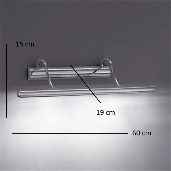 Aplica de perete tablou, oglinda de baie MIRROR-10 AP4 crom 17303