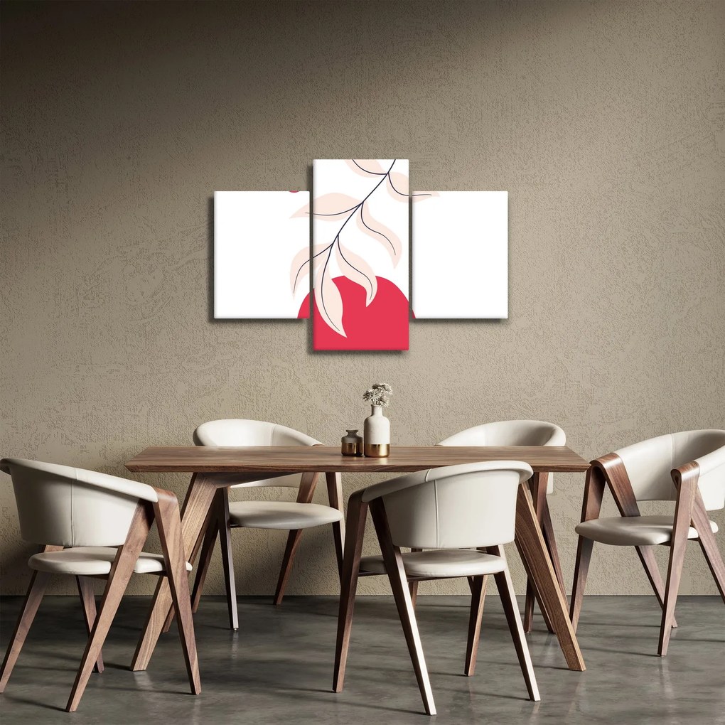 Tablou - Abstracție florală roz N⁰2 (90x60 cm)