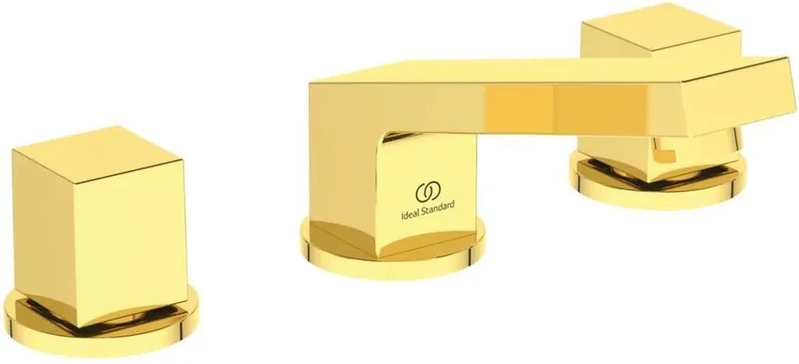 Baterie lavoar Ideal Standard Atelier Extra 3 elemente auriu periat cu ventil Pop-Up