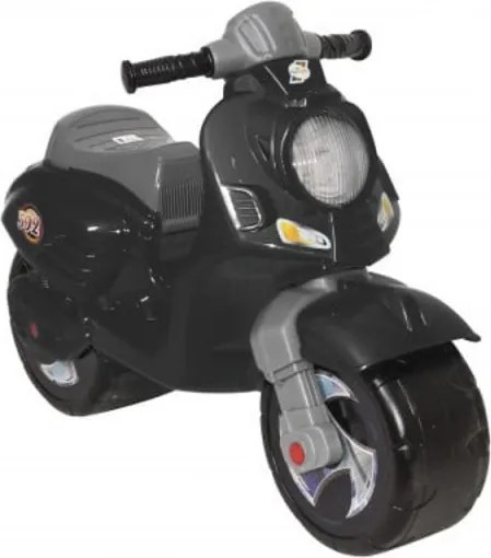 Motocicleta cu functie de trotineta fara pedale pentru copii NOVOKIDS™ Vespa Scooter Mini , Maxim 30 Kg, Cu roti late, Stabilitate mare, Negru
