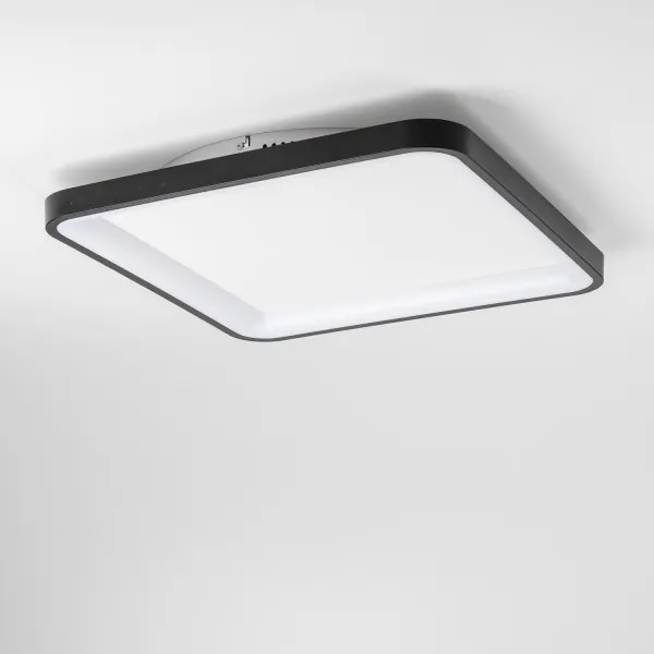 Brilagi - Plafonieră LED dimabilă FALCON SLIM, 50W, 230V, 50x50 cm, neagră + telecomandă