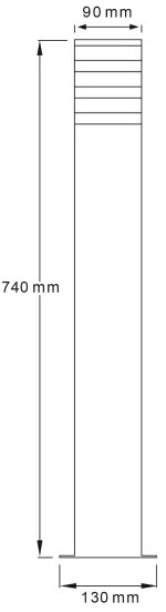 Lampă exterior TEKSAS 1xE27/12W/230V IP44, 74 cm, antracit