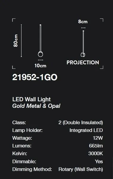 Aplica LED design liniar minimalist Belle