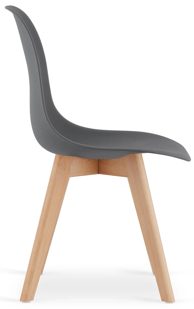 Scaun KITO gri inchis cu picioare din fag