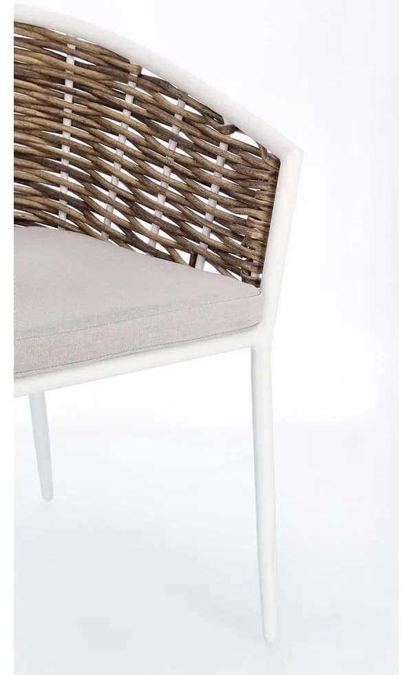 Scaun de grădină alb din metal Maribela – Bizzotto