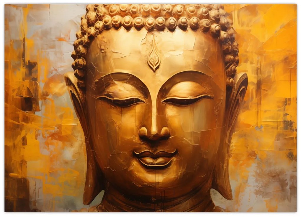 Tablou - Buddha, pictură în ulei (70x50 cm)