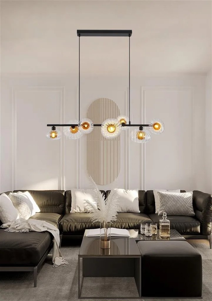 Lustra sticla transparenta si chihlimbar Sunbeam 7L