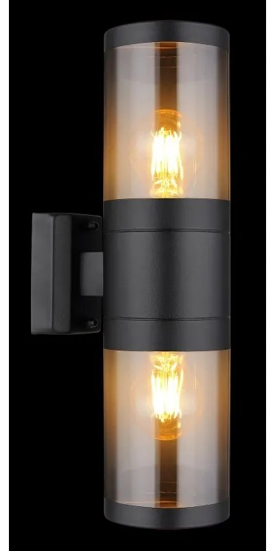 Aplica pentru exterior design modern IP44 Xeloo negru, fumuriu