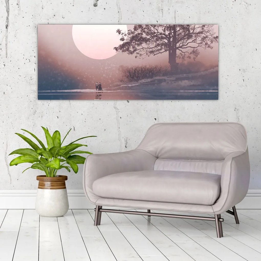 Tablou Perechea îndrăgostită (120x50 cm)