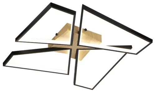 Plafonieră LED dimabilă LED/115W/230V 3000-6500K maro/negru + telecomandă