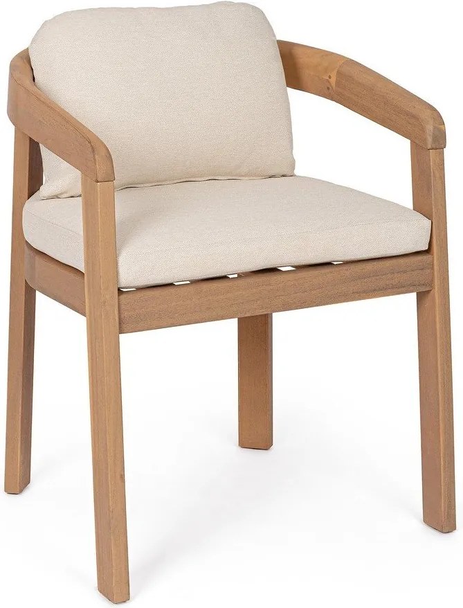 Scaun de grădină în culoare naturală din lemn masiv Pablo – Bizzotto