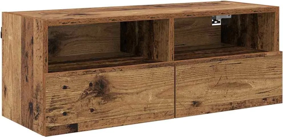 vidaXL Dulap TV de perete Lemn Vechi 80 x 30 x 30 cm Lemn compozit