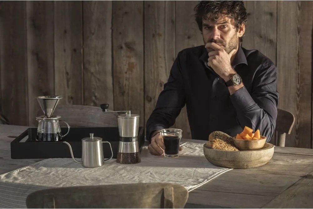 Espressor moka argintiu din oțel inoxidabil 500 ml Slow Coffee – Leopold Vienna