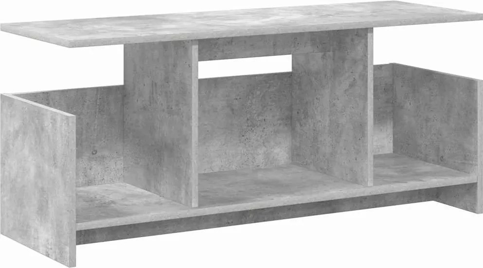 vidaXL Support TV Gri din beton 102 x 35 x 45 cm Lemn compozit