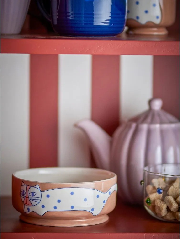 Boluri mici maro deschis 4 buc. din gresie Missy – Bloomingville