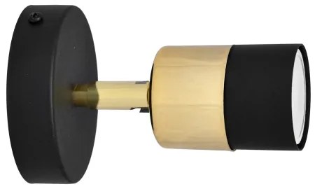 Spot LED de perete TUBSSON 1xGU10/4,8W/230V negru/auriu