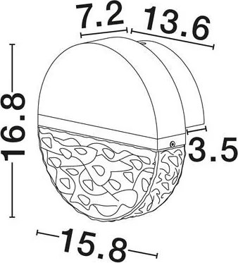 Aplica LED decorativa pentru baie IP44 LED 2700K DORIN alba
