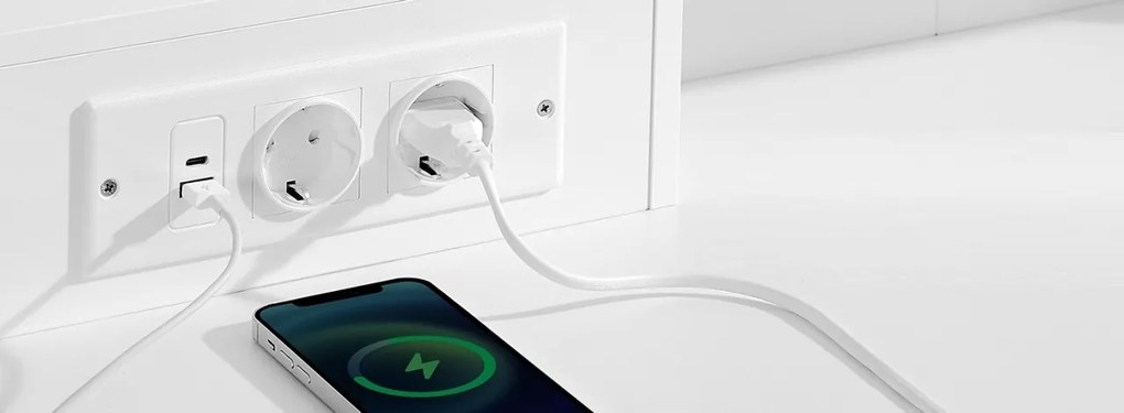Masuta machiaj pentru Colt cu Oglinda LED si 8 Sertare pentru Cosmetice, Set Masa toaleta Alba, masuta cosmetica, vanity cu Priza si USB - SEA16