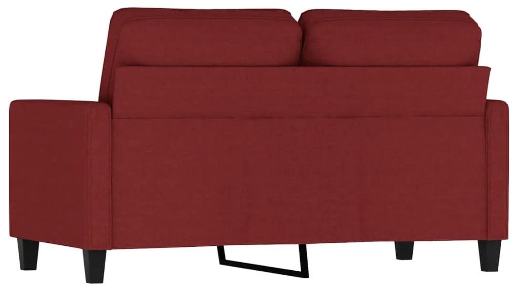 Canapea cu 2 locuri, rosu vin, 120 cm, material textil Bordo, 138 x 77 x 80 cm