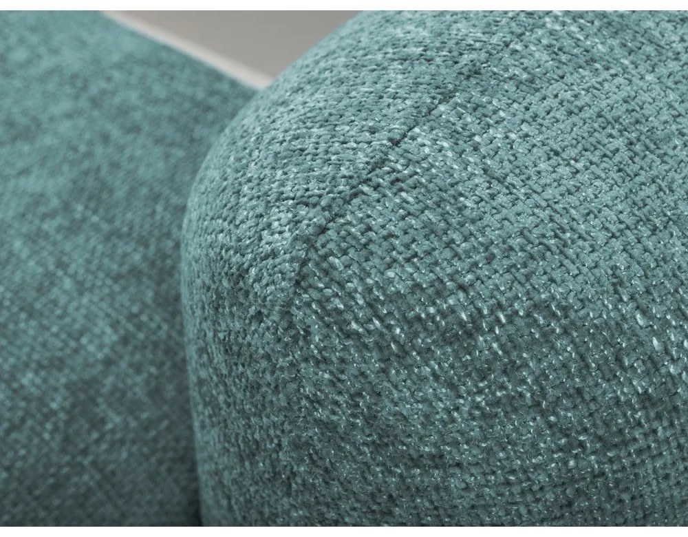 Colțar albastru extensibil/cu spațiu de depozitare cu tapițerie din chenille (cu colț pe partea stângă/cu șezlong) Mele – Makamii