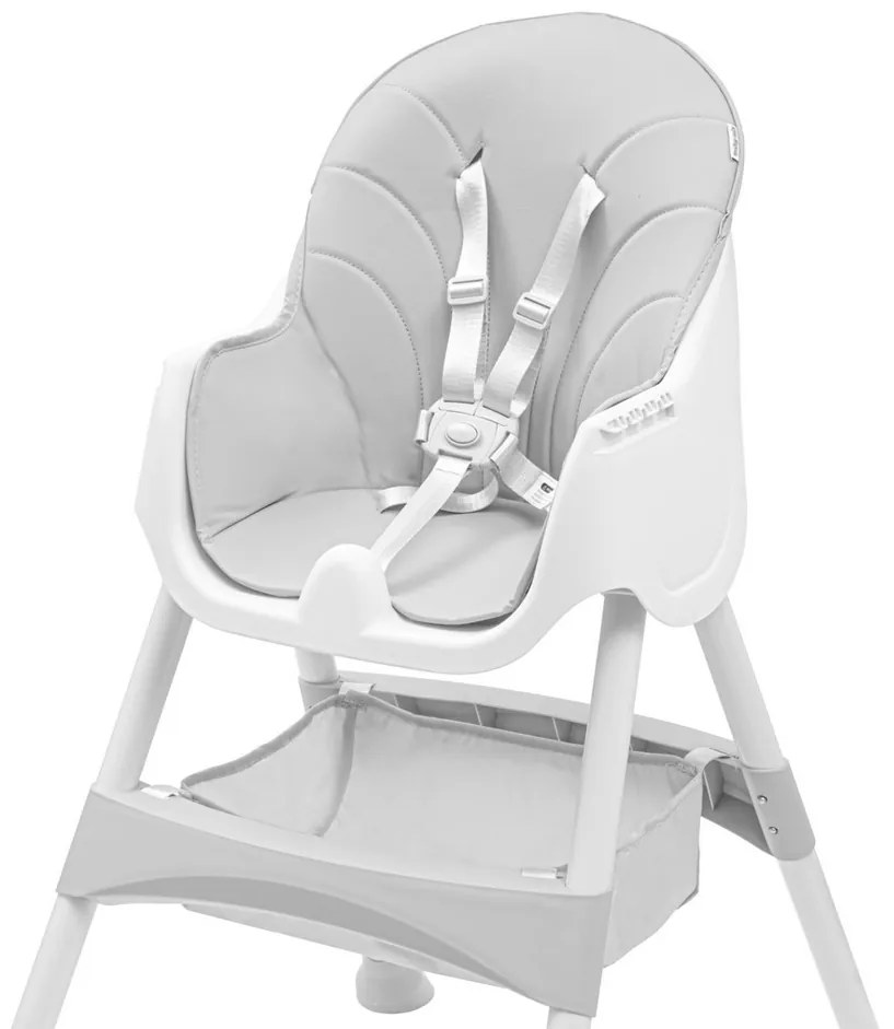 Baby Mix Scaun de masă Nora gri , 51 x 43 x 27 cm