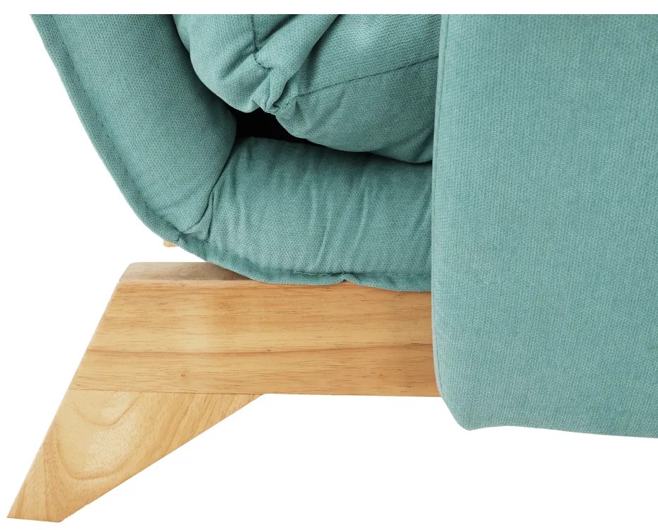 Scaun cu suport pt. picioare, mentol / natural, ZANDER
