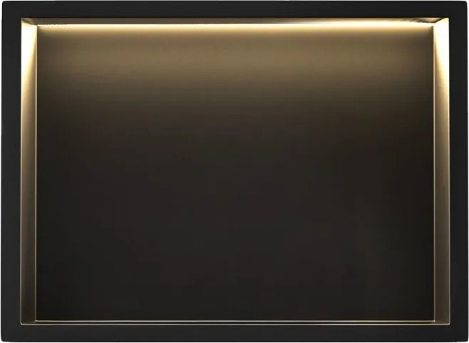 RAFT BAIE INCASTRAT PERETE LED 30x45 black