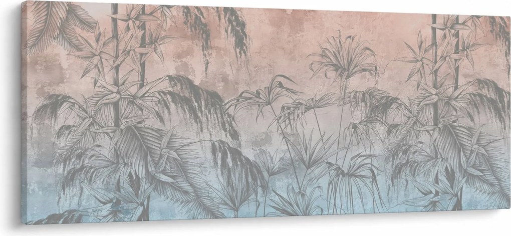 Tablou - Plante tropicale pe perete (120x50 cm)