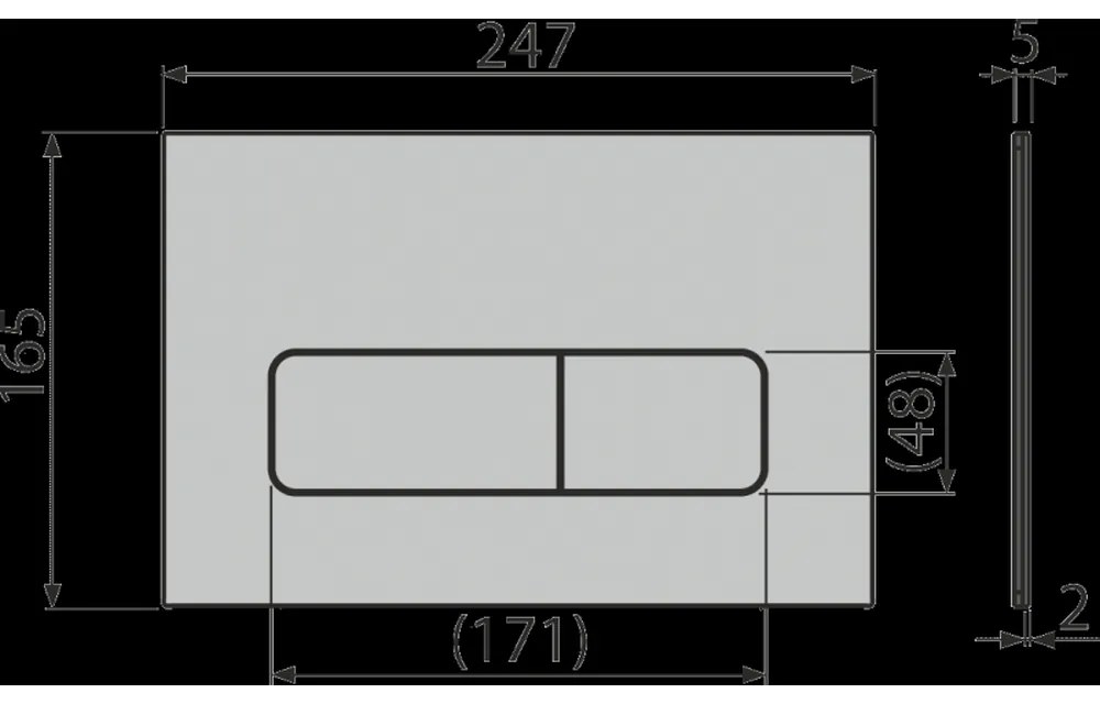 Control de spalare, negru mat Negru mat