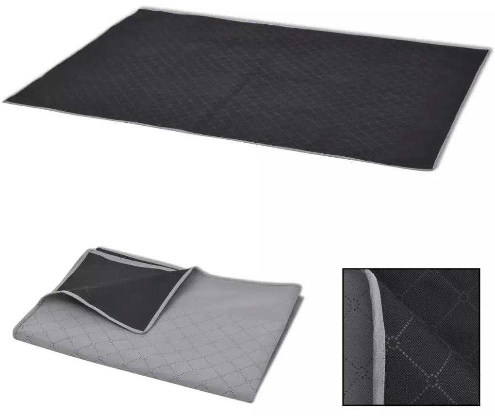 vidaXL Pătură pentru picnic, gri și negru, 100 x 150 cm