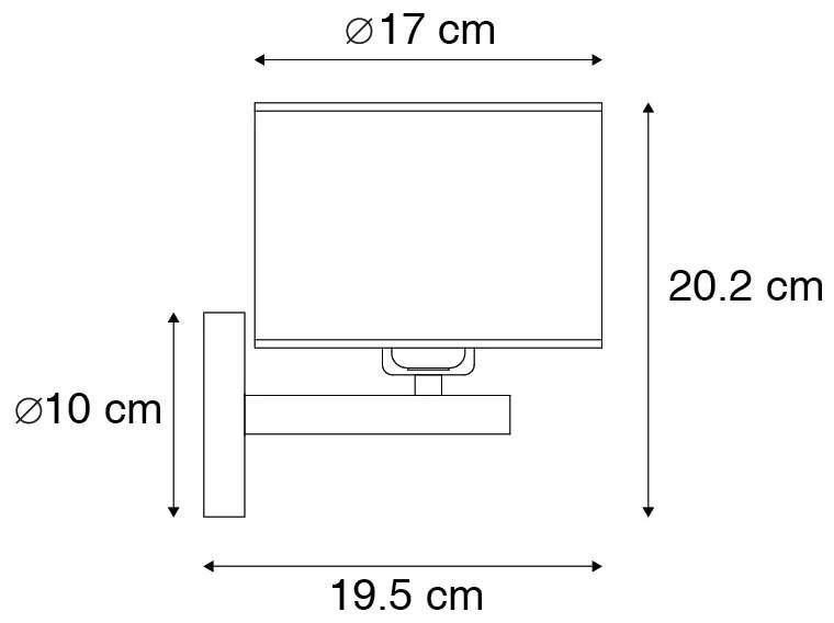 Aplică modernă albă rotundă - VT 1