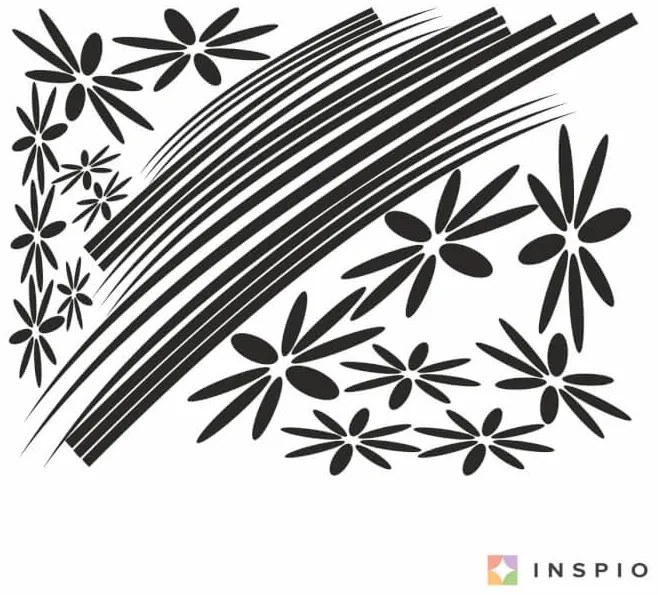 INSPIO Flori de romaniță - autocolant pe perete