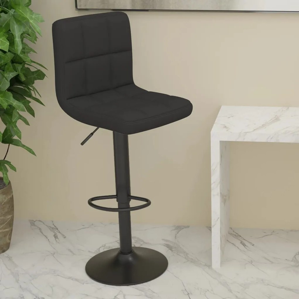 vidaXL Scaun de bar, negru, material textil