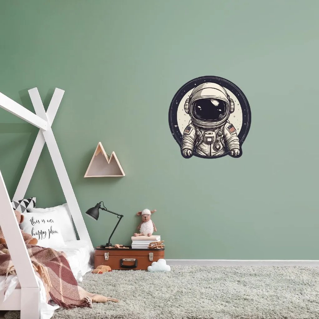 PIPPER. Autocolant circular de perete „Astronaut” mărimea: 60cm